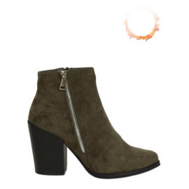 Zelene čizme s visokim potpeticama TX-1873 DK.GREEN zelena