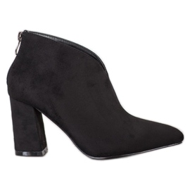 Goodin Čizme s visokom potpeticom od antilopa crna