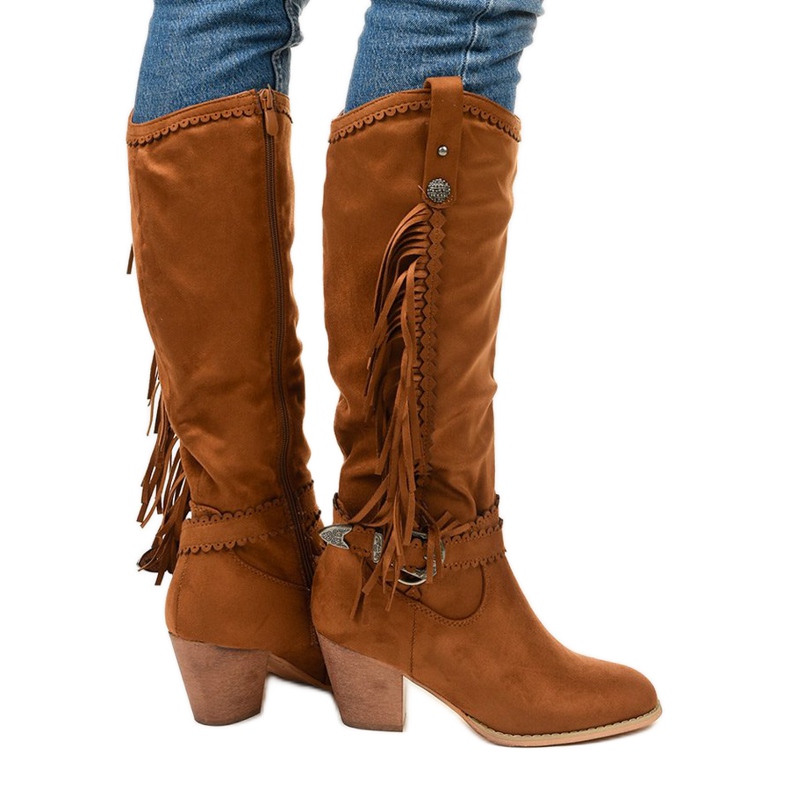 Kellyn devine kaubojske čizme od antilopa smeđa