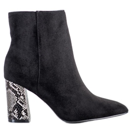 Goodin Čizme s visokom potpeticom sa zmijskim printom crno