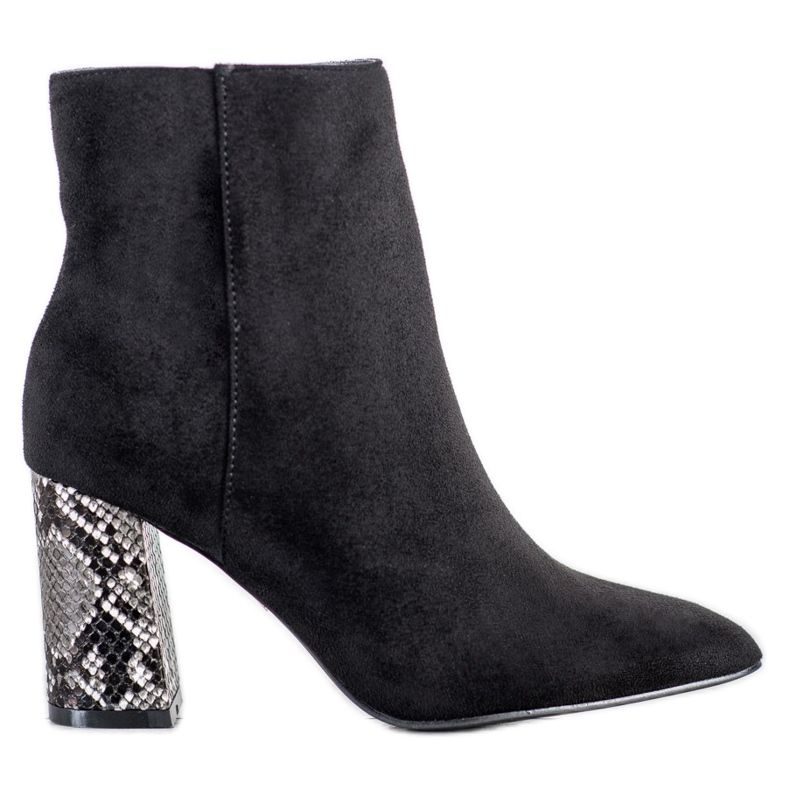 Goodin Čizme s visokom potpeticom sa zmijskim printom crno