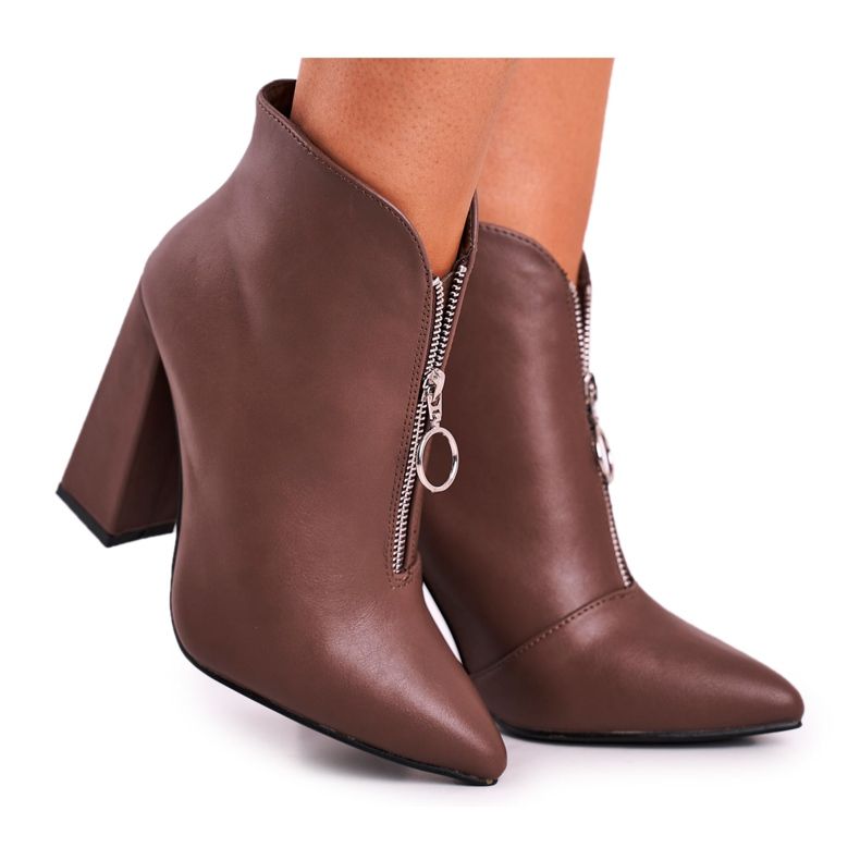 FG1 Ženske gležnjače na patentnom zatvaraču na peti sprijeda Khaki Save Me raznobojna