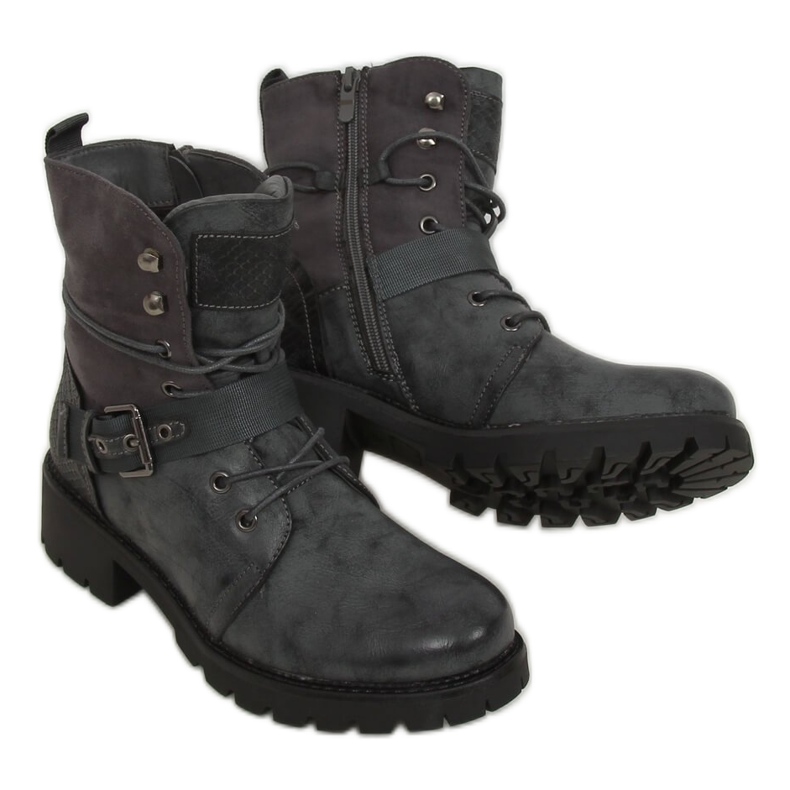 Sive radne čizme 1215-PA siva