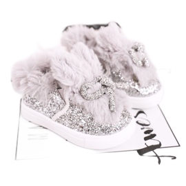 FRROCK Sive Mumi sive tople dječje tenisice srebro siva