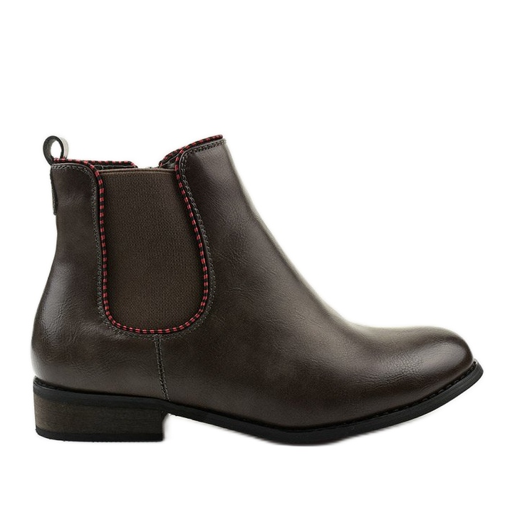 Sive ravne čizme Jodhpur s gumicom 20Y8031-1 siva