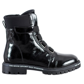 Goodin Lakirani radnici s gumicom crna