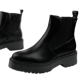 Crne ravne čizme od Cavern eko kože crna