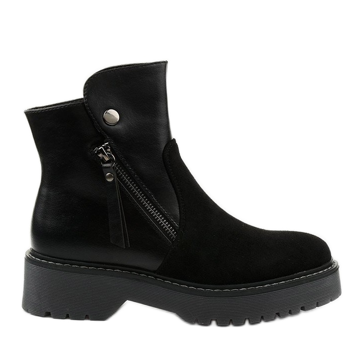 Crne gležnjače od antilopa od eko kože-Brundstan crno