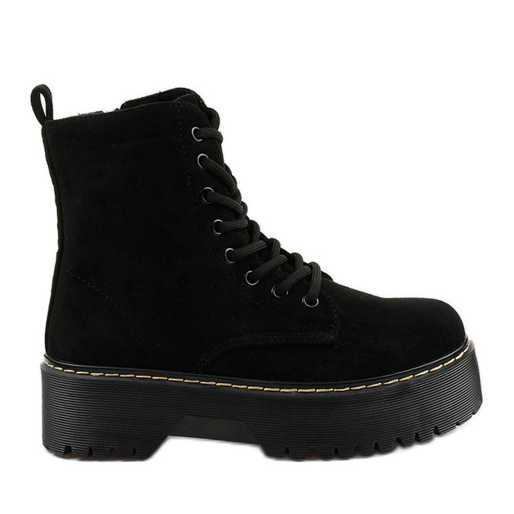 Crne čizme od antilopa na vezicu iz Cataele crno