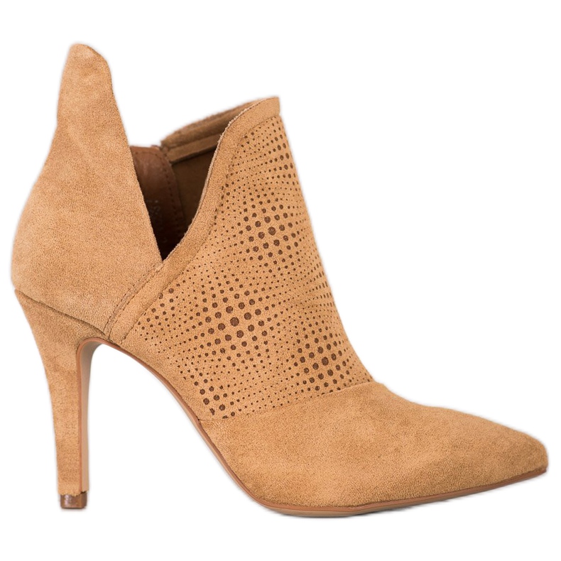 Bella Paris Elegantne čizme na visoku petu smeđa