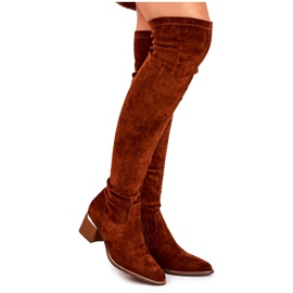 FRBS Ženske čizme do koljena Eko-antilop Kamila Indigo raznobojna