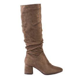 Flyfor Čizme od antilopa kaki