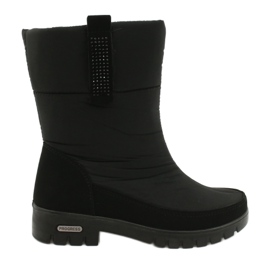 Snježne čizme od svijetlog krzna Progress 20-09 crne crna