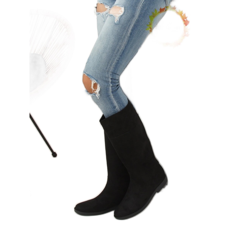 Crne ženske galoše crne D62P crne crno