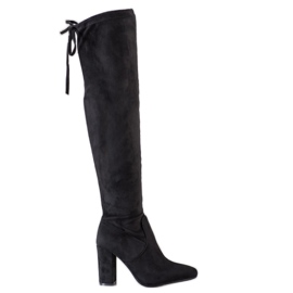 Wilady Visoke čizme na postu crna