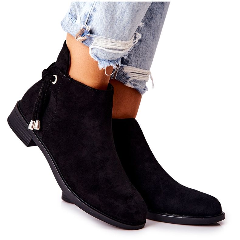 Crne ženske antilop čizme Numbero crno