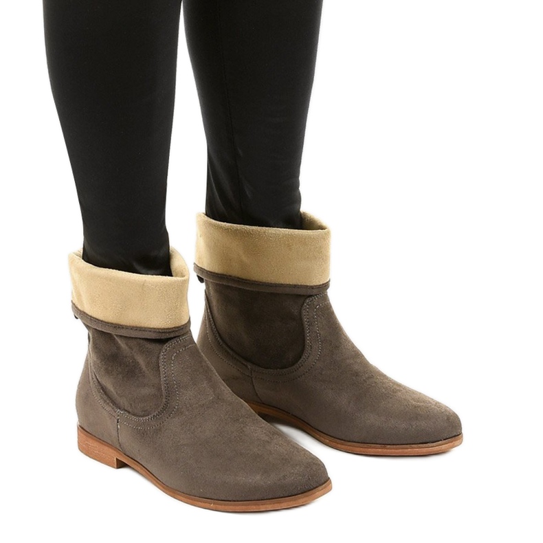 Islevine čizme na haljinu poput hakija poput antilopa kaki zelena