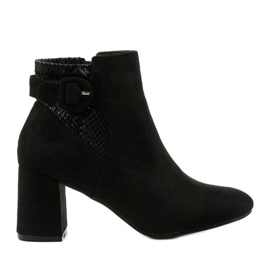 Crne gležnjače s patentnim zatvaračem Pearpuff crna