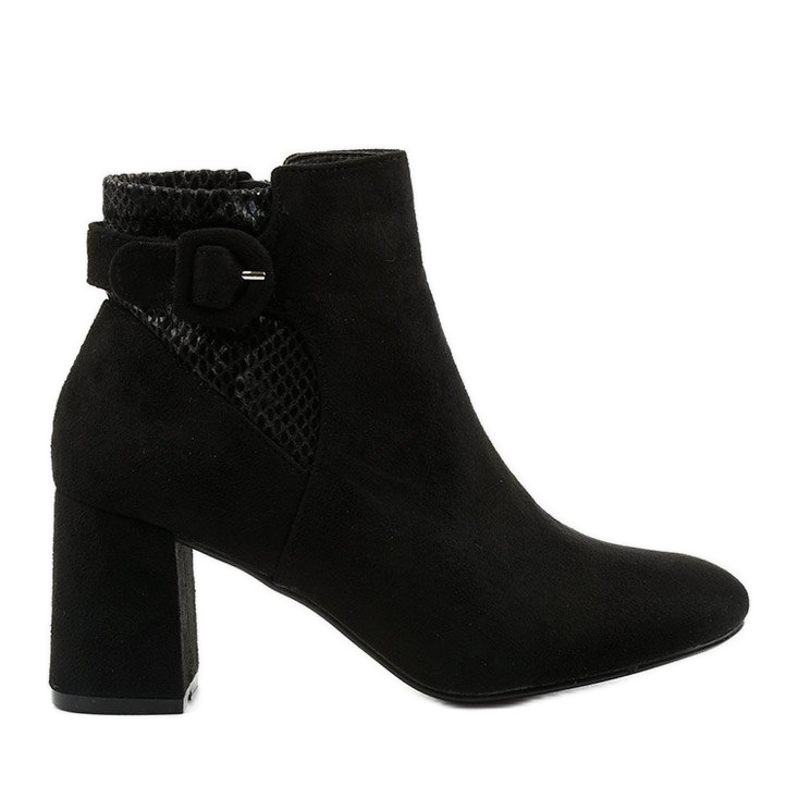 Crne gležnjače s patentnim zatvaračem Pearpuff crno