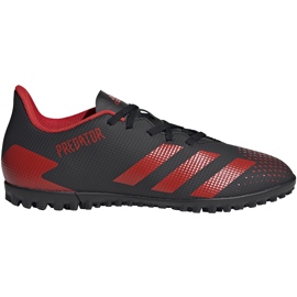 Kopačke adidas Predator 20.4 Tf crne i crvene EE9585 bijela crna