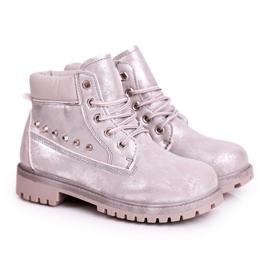 MSMG Dječje tople čizme sa klinčićima Silver Gonzo srebro