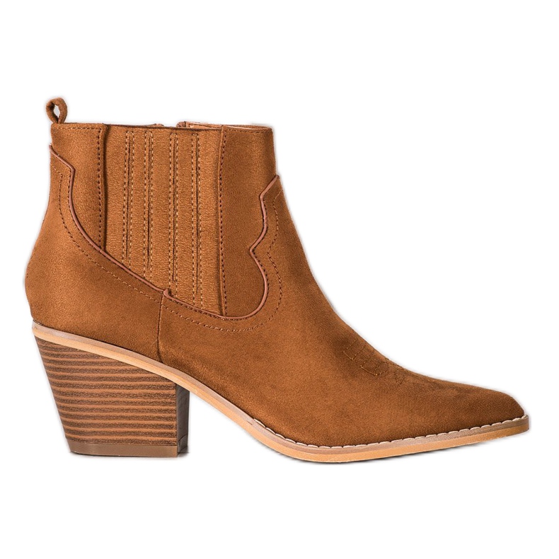 SHELOVET Kaubojke u špicu smeđa