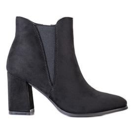 Lovery Čizme od antilopa s patentnim zatvaračem crna