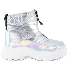 SHELOVET Snježne čizme na klizaču srebro