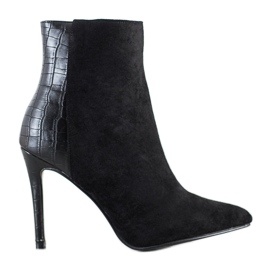 Small Swan Sexy Snake Print s visokim potpeticama crna