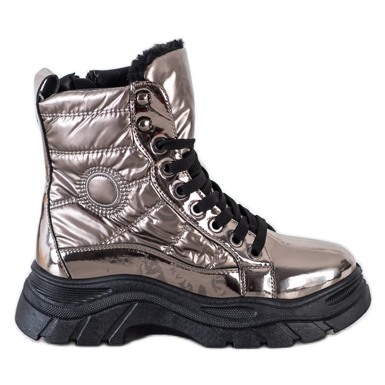 SHELOVET Modne prošivene zamke siva