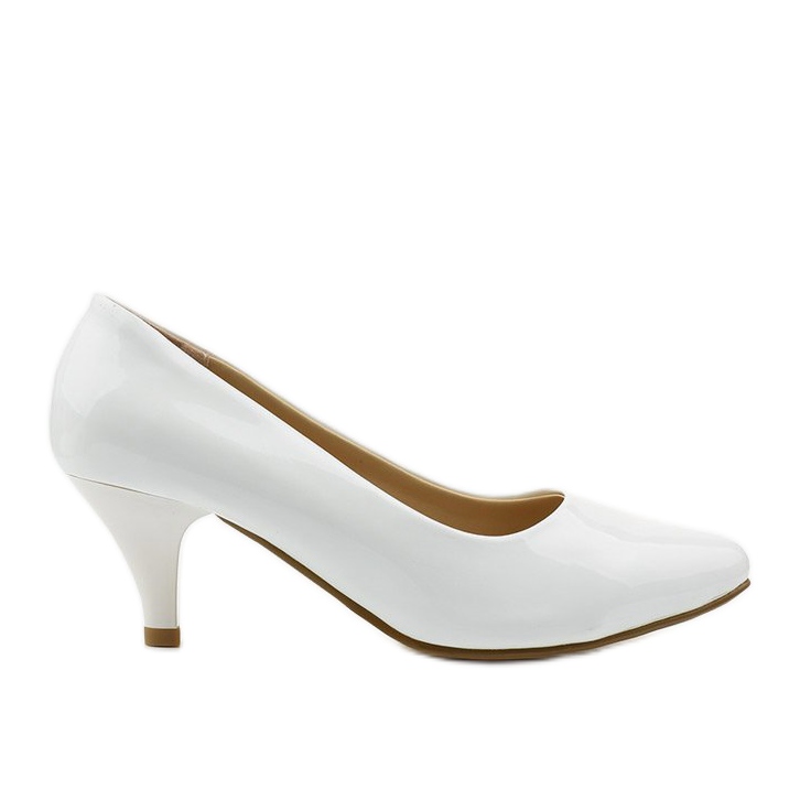 Klasične bijele patkaste potpetice Deloney bijela