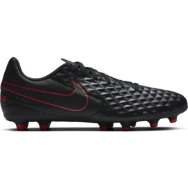 Nike Tiempo Legend 8 Club FG / MG M AT6107 060 nogometne cipele crno crna, crvena, crna / srebrnasta