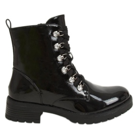 Crne lakirane čizme 7982-PA Crne crna