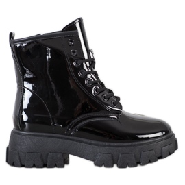 SHELOVET Lakirani hvatači na platformi crna