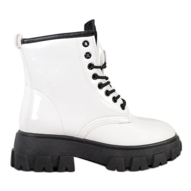 SHELOVET Lakirani hvatači na platformi bijela