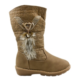 Eilris dječje izolirane čizme za djevojčice bež kaki