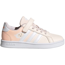 Adidas cipele Grand Court C Jr FW4937 ekru ružičasta