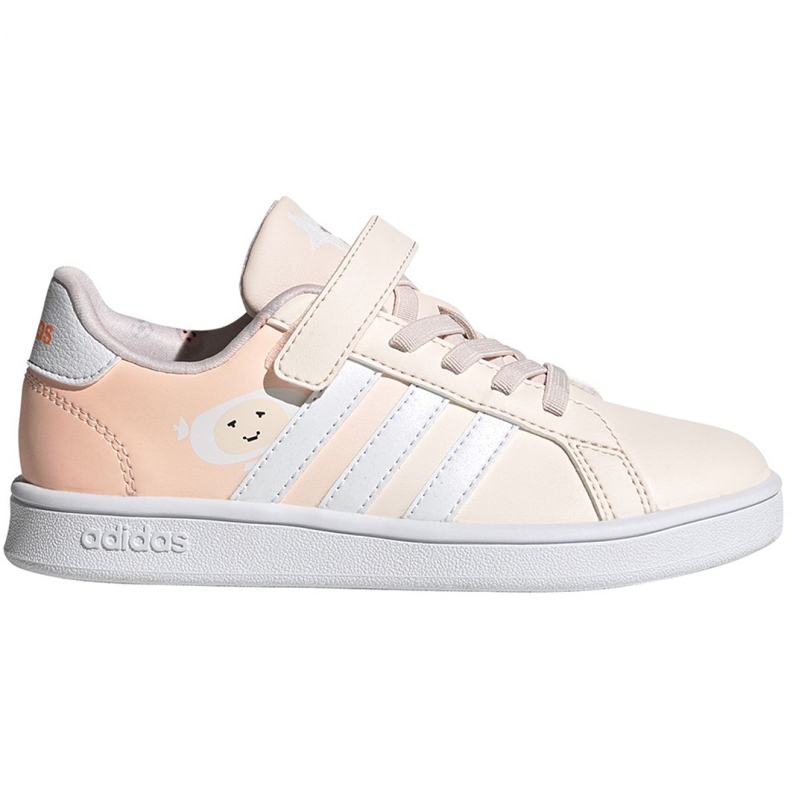 Adidas cipele Grand Court C Jr FW4937 ecru ružičasta