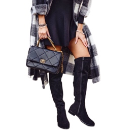 Ženske čizme Sergio Leone antilop topla crna KZ292