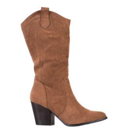 Bestelle Elegantne kozaičke kaubojke bež