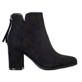 Queentina Modne čizme na postu crna