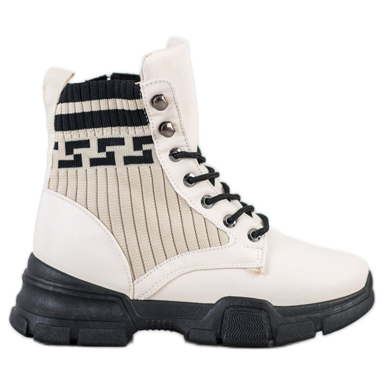 SHELOVET Modni radnici na vezanje bijela crno