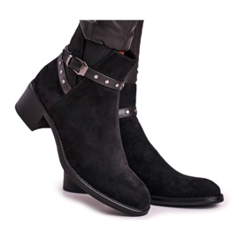 Ženske čizme Sergio Leone Suede Black BT615 crna