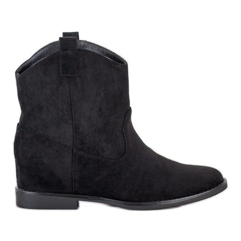 SHELOVET Tople kaubojske čizme na skrivenom klinu crno