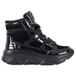 Kylie Modni crni lakirani hvatači crno