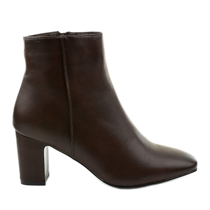 Smeđe gležnjače od eko kože na stupu Nilandaley smeđa