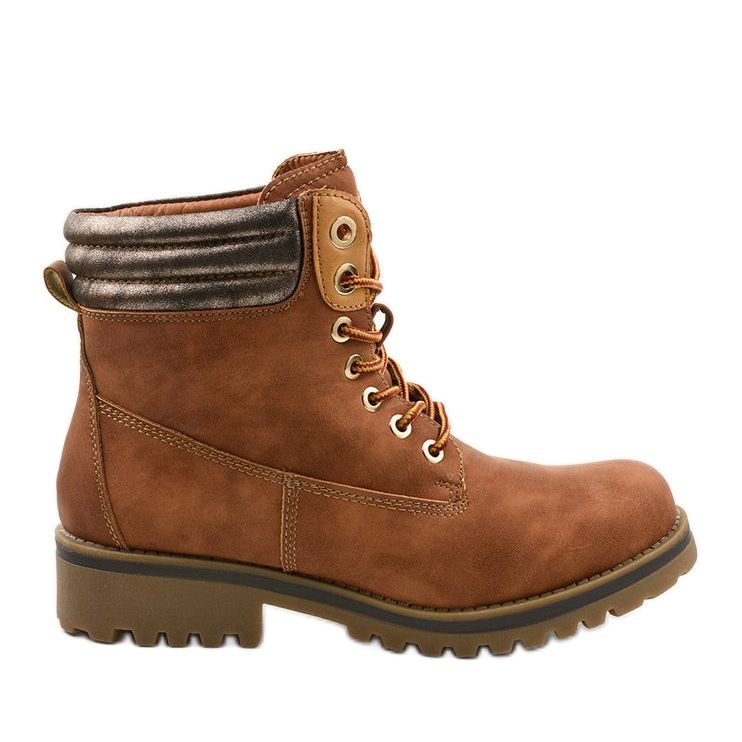 Čizme s čipkom na devicu, izolirana Halitta smeđa raznobojna