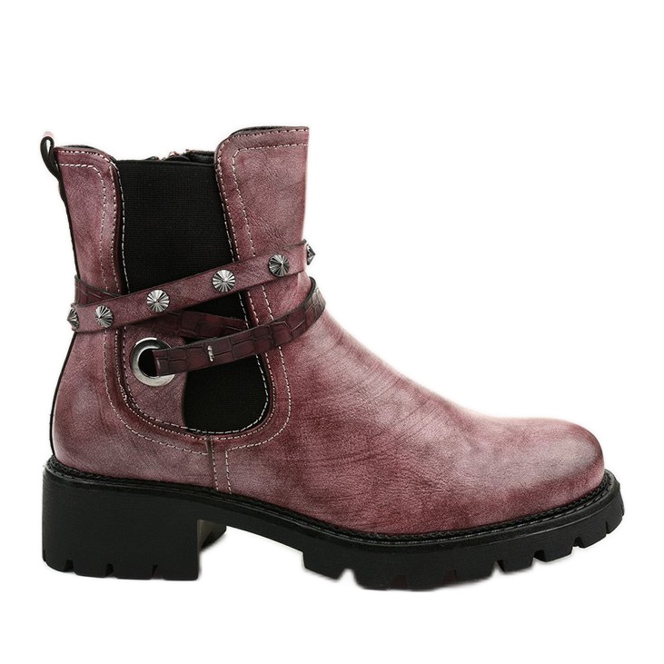 Ružičaste ravne izolirane čizme sa Siempleglam patentnim zatvaračem ružičasta