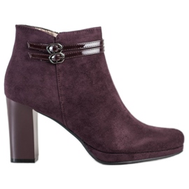 M.Daszyński Elegantne čizme s prugama crvena višebojan