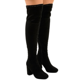 Crne, izolirane čizme s gornjim dijelom od infracrvenog mlaza crna